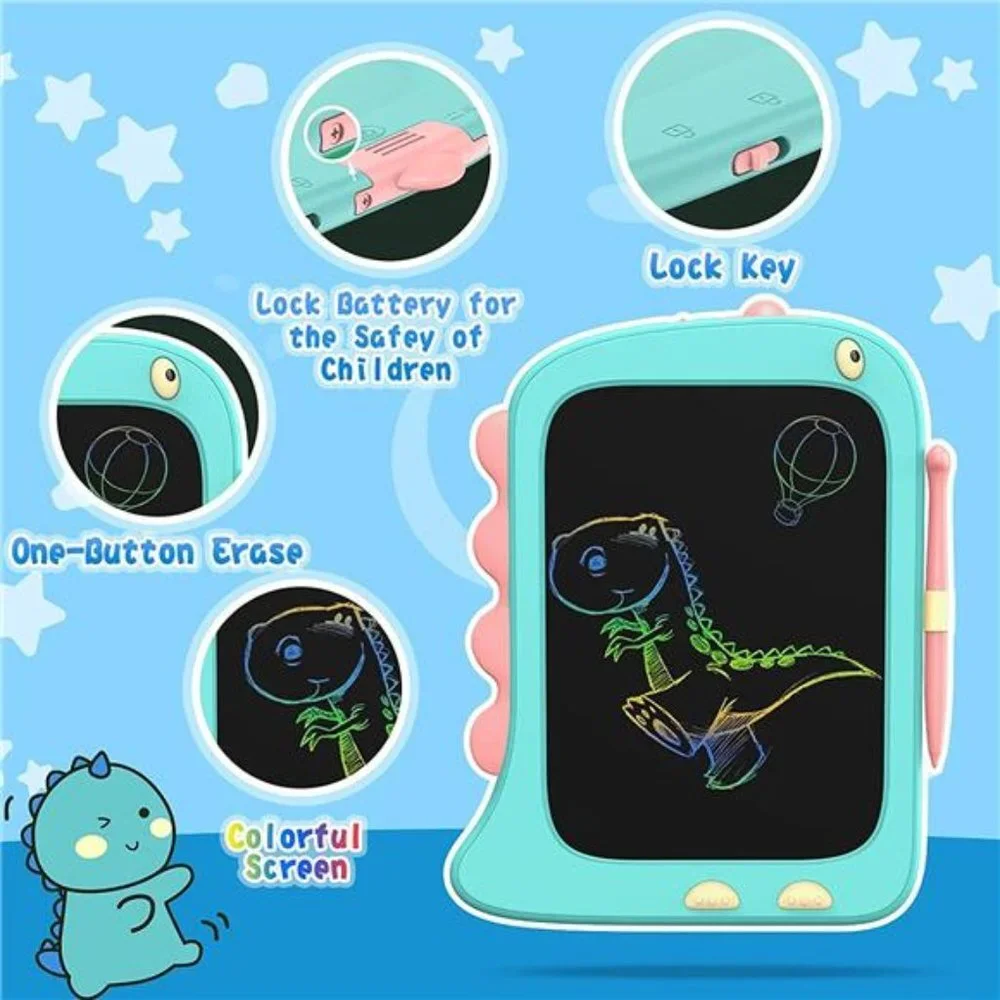 LCD Writing Tablet Boy Toys, Doodle Board Drawing Pad for Kids Old-Blue